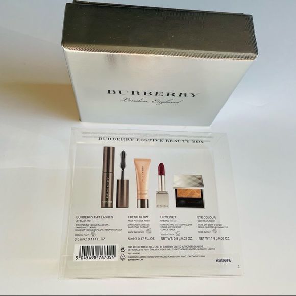 Burberry Festive Beauty Box  Limited Edition Holiday 4 Piece Travel Set New - Picture 5 of 9